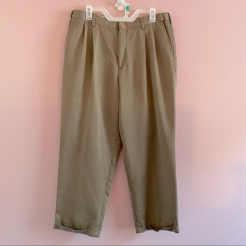 Menโs Khaki/Tan FARAH dress slacks 38W x 29 long - Picture 1 of 3